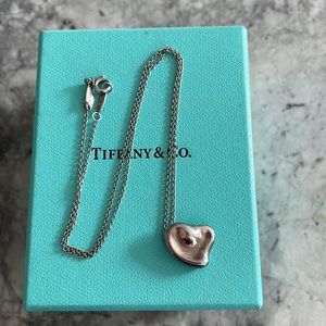 Silver full heart Tiffany necklace